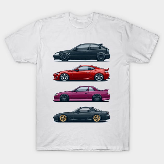 JDM legends T-Shirt by Markaryan